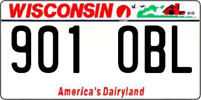 WI license plate 901OBL