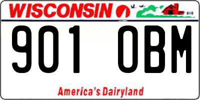 WI license plate 901OBM
