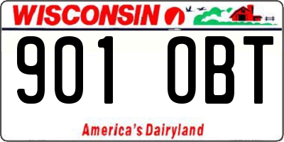 WI license plate 901OBT