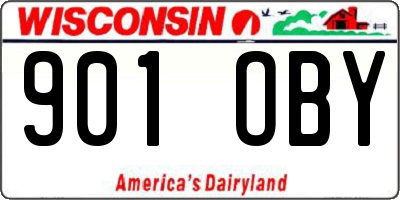 WI license plate 901OBY