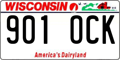 WI license plate 901OCK