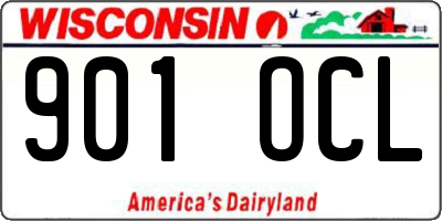 WI license plate 901OCL
