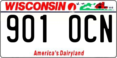 WI license plate 901OCN