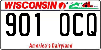 WI license plate 901OCQ