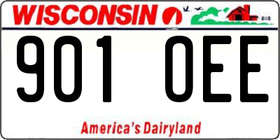 WI license plate 901OEE