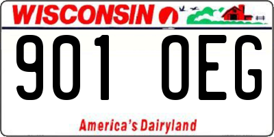 WI license plate 901OEG