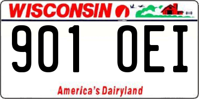 WI license plate 901OEI