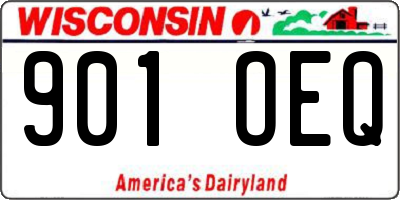 WI license plate 901OEQ