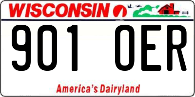 WI license plate 901OER