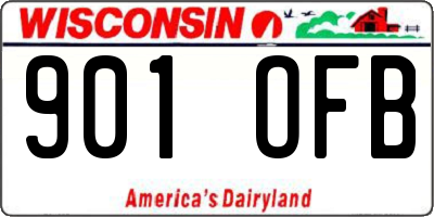 WI license plate 901OFB