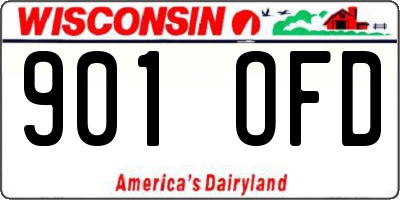 WI license plate 901OFD