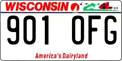 WI license plate 901OFG