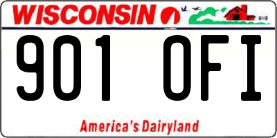 WI license plate 901OFI