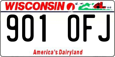 WI license plate 901OFJ