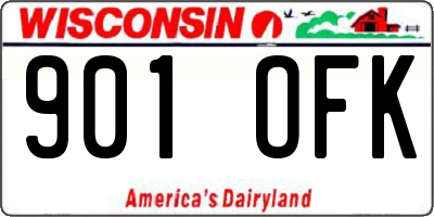 WI license plate 901OFK