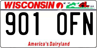 WI license plate 901OFN