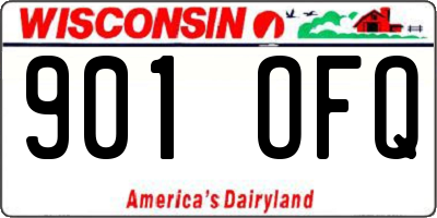 WI license plate 901OFQ
