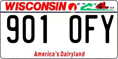 WI license plate 901OFY