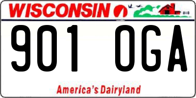 WI license plate 901OGA