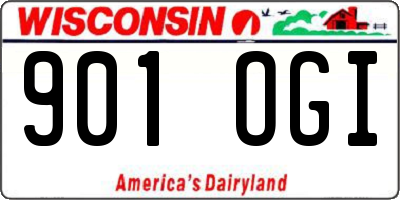 WI license plate 901OGI