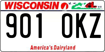 WI license plate 901OKZ