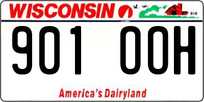 WI license plate 901OOH