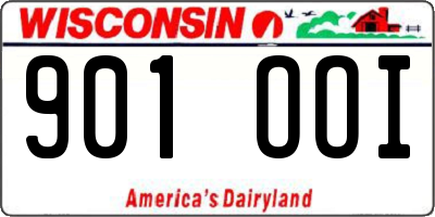 WI license plate 901OOI