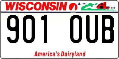 WI license plate 901OUB