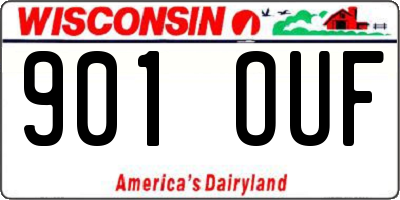 WI license plate 901OUF