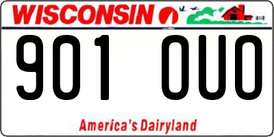 WI license plate 901OUO