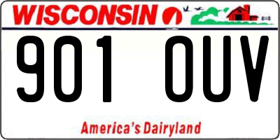 WI license plate 901OUV