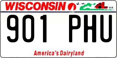 WI license plate 901PHU