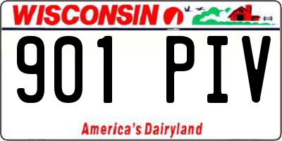WI license plate 901PIV