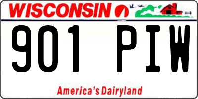 WI license plate 901PIW
