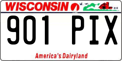 WI license plate 901PIX