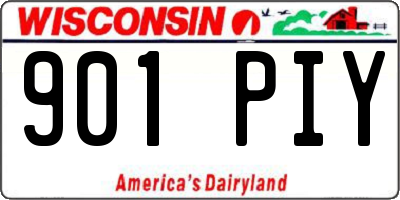 WI license plate 901PIY