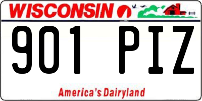 WI license plate 901PIZ