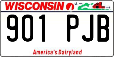 WI license plate 901PJB