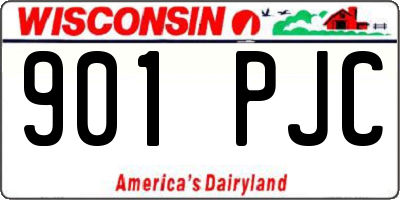 WI license plate 901PJC