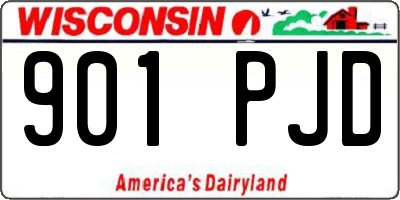 WI license plate 901PJD