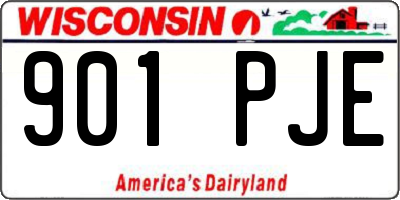 WI license plate 901PJE