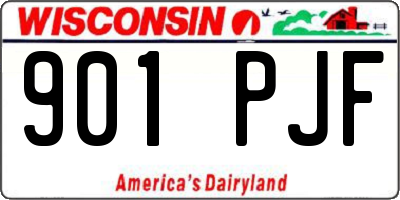 WI license plate 901PJF