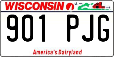 WI license plate 901PJG