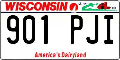WI license plate 901PJI