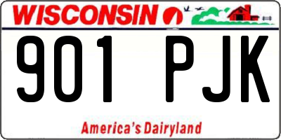 WI license plate 901PJK