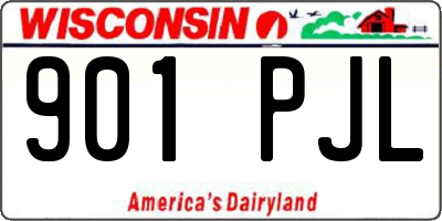 WI license plate 901PJL