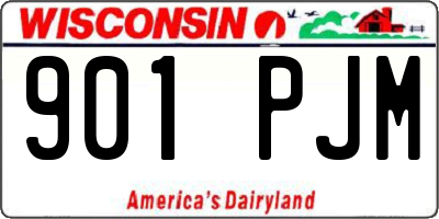 WI license plate 901PJM