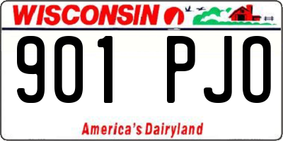 WI license plate 901PJO