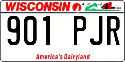 WI license plate 901PJR