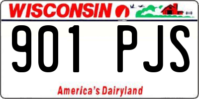 WI license plate 901PJS